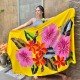 New Design Rayon Sarong Hand Painted Flower Design High Quality